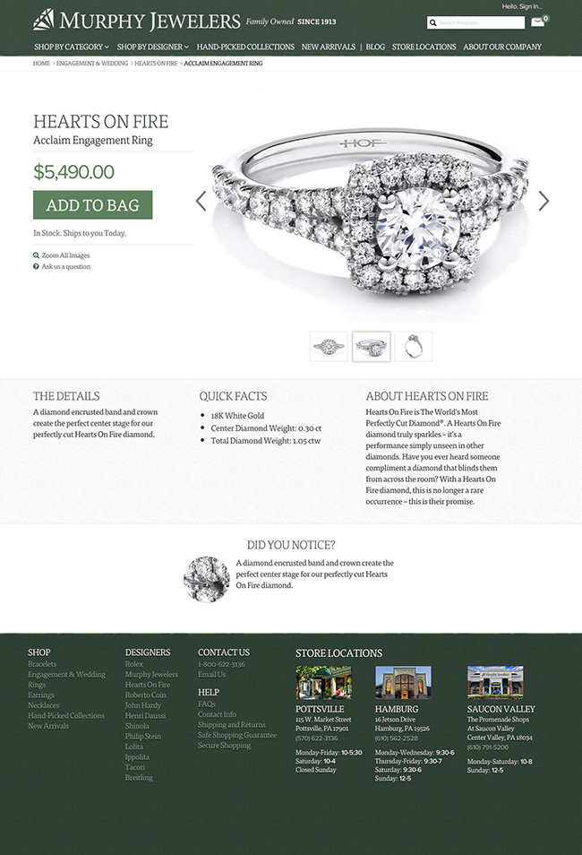 Murphyjewelers.com website